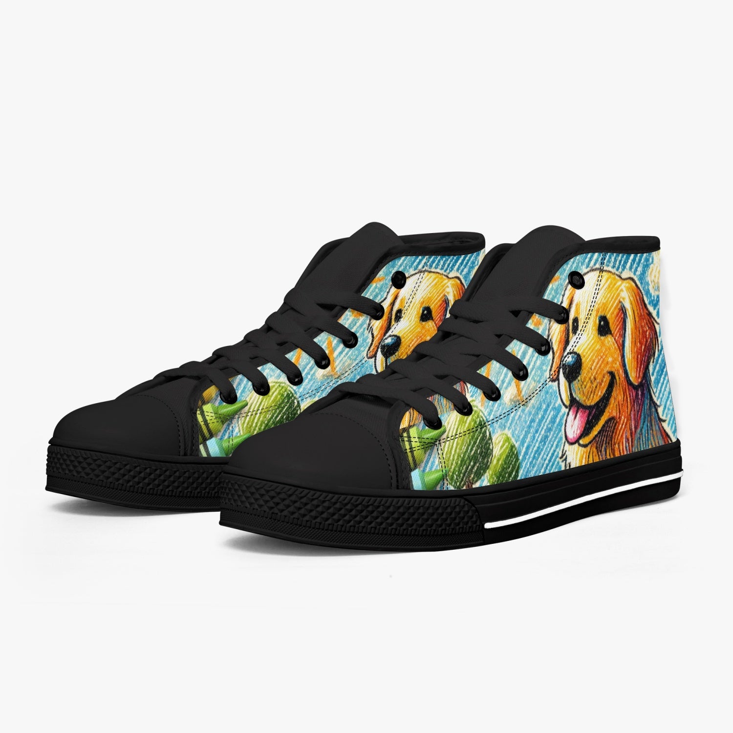 Chitelli's Crayon Golden Retriever High Tops