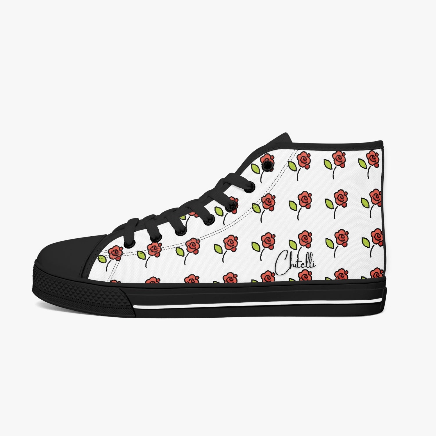 Chitelli's Rose Emoji High Top Sneakers