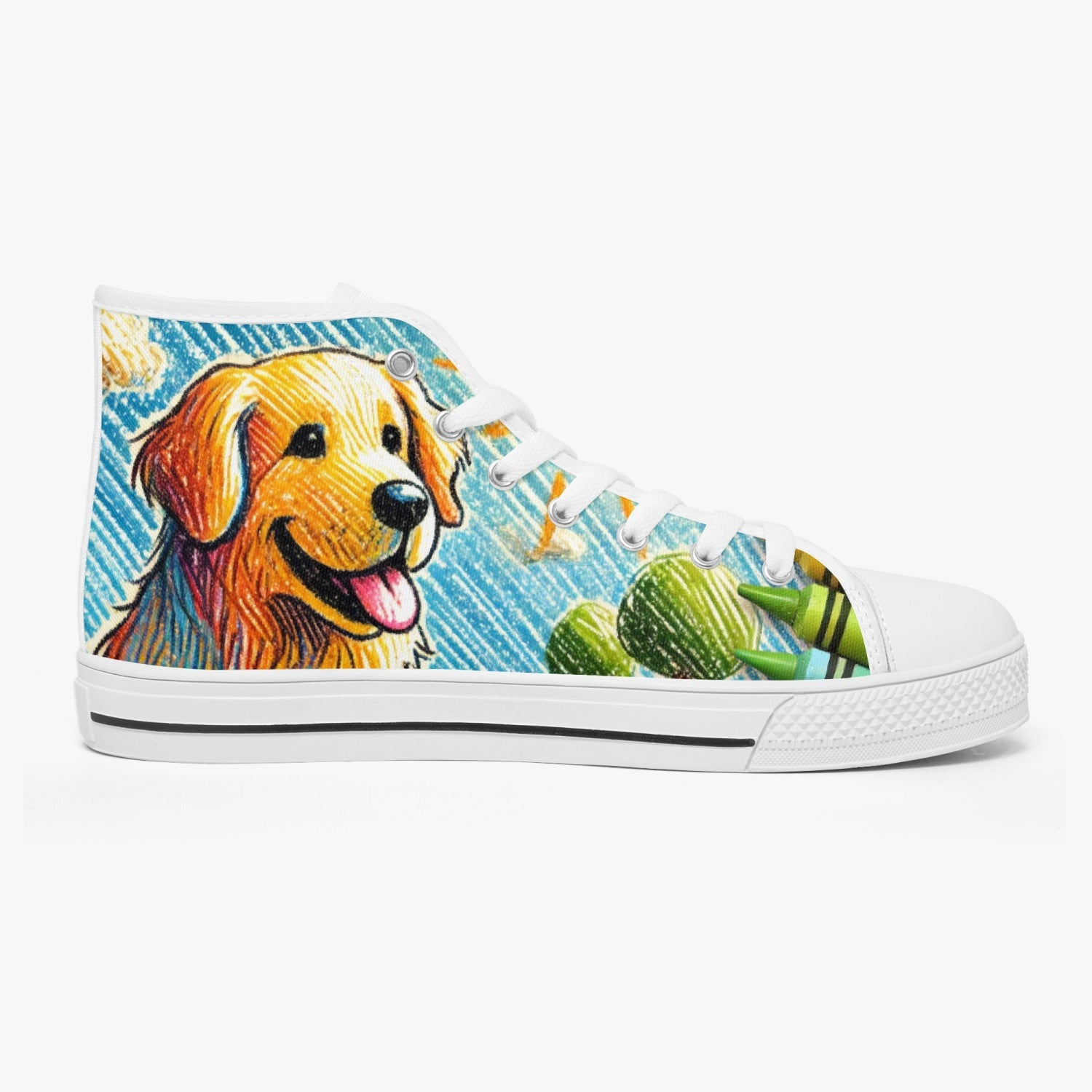 Chitelli's Crayon Golden Retriever High Tops