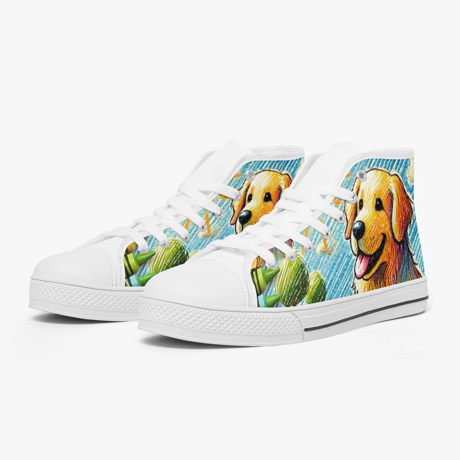 Chitelli's Crayon Golden Retriever High Tops