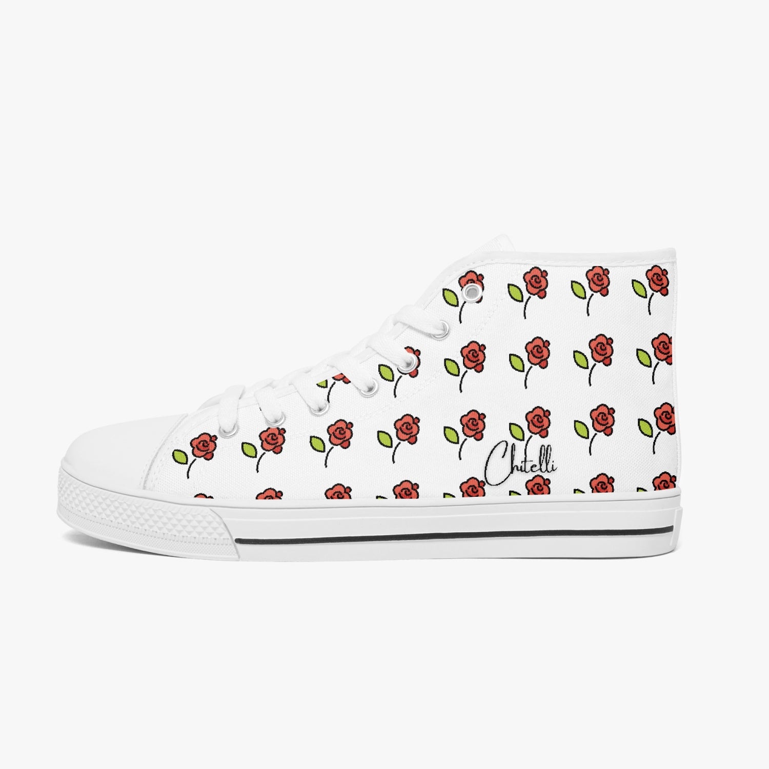 Chitelli's Rose Emoji High Top Sneakers