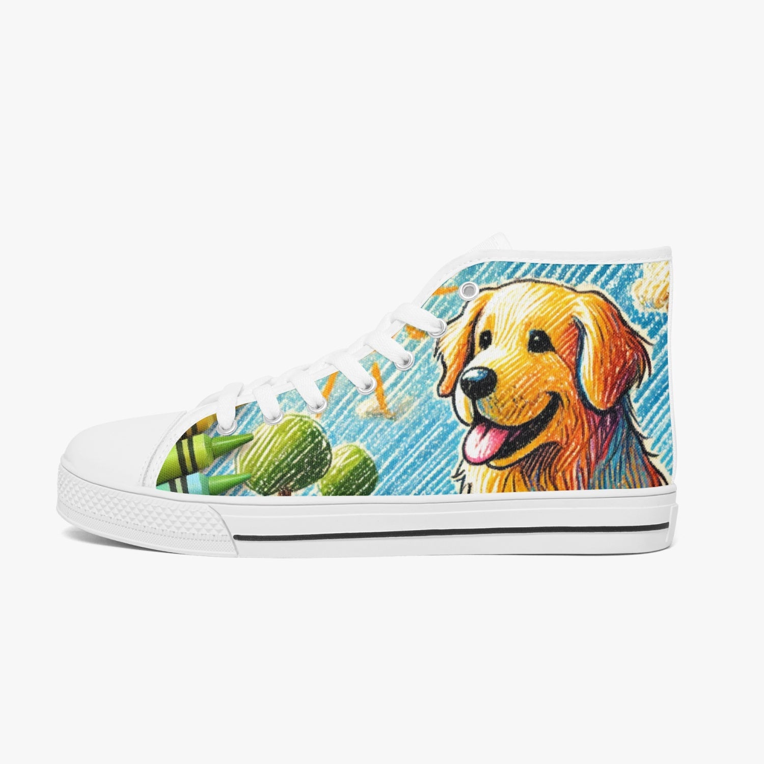 Chitelli's Crayon Golden Retriever High Tops