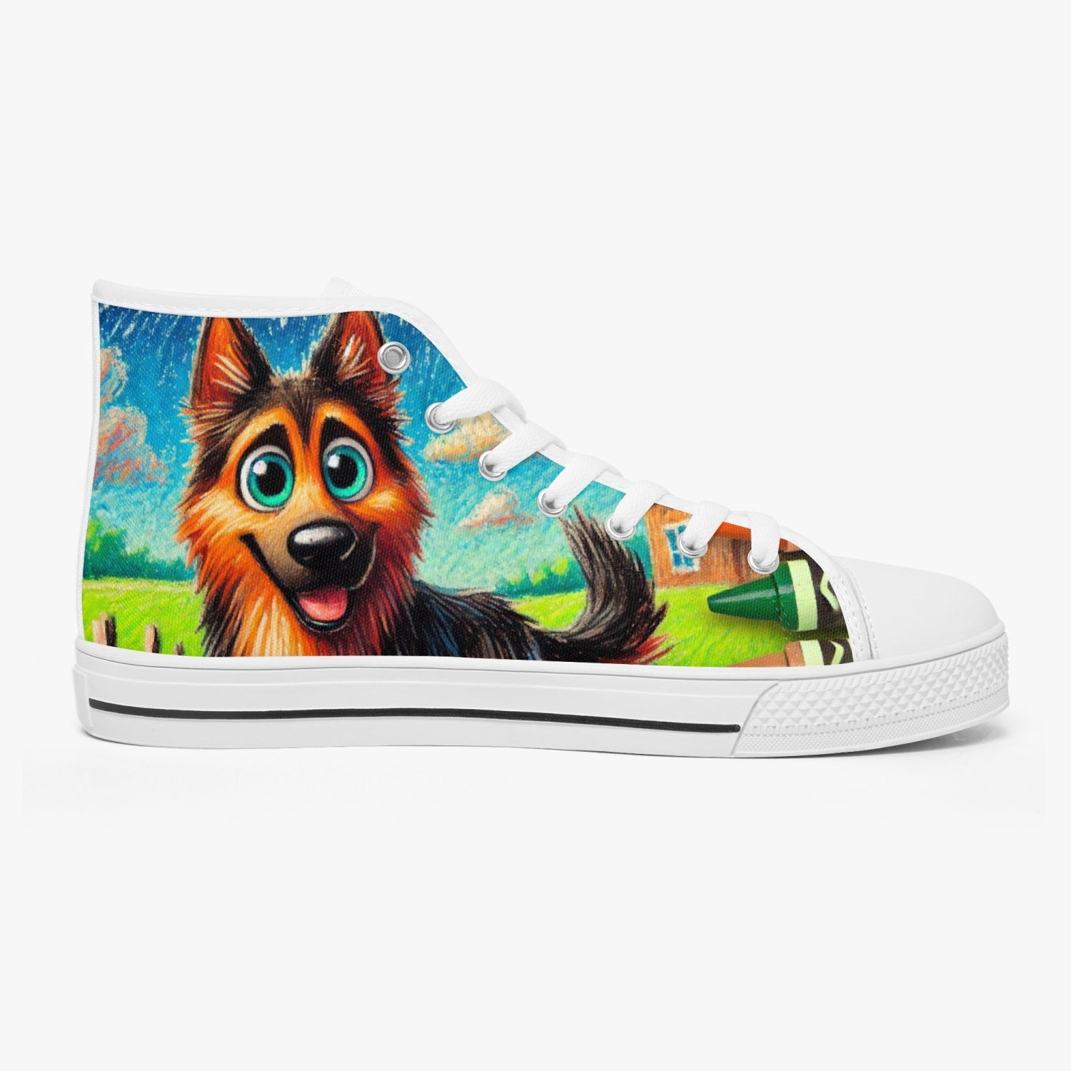 Chitelli's Crayon German Sheppard High Tops