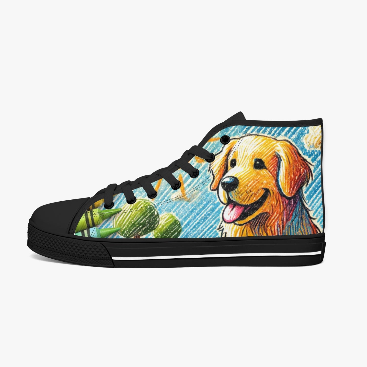 Chitelli's Crayon Golden Retriever High Tops