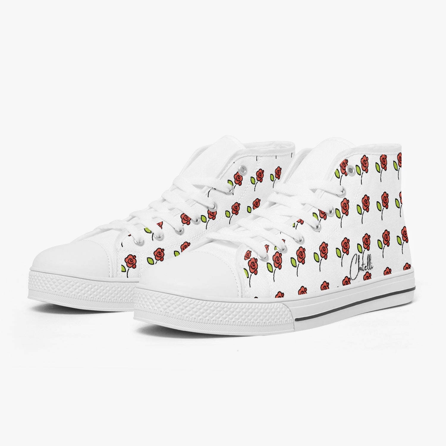 Chitelli's Rose Emoji High Top Sneakers