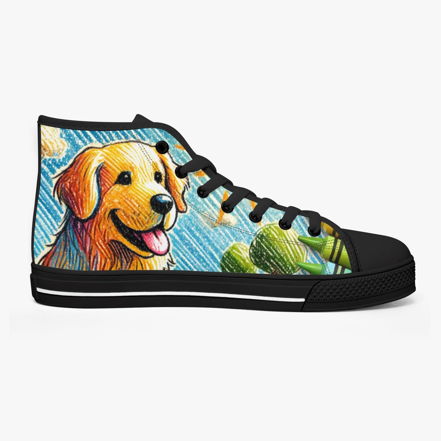 Chitelli's Crayon Golden Retriever High Tops