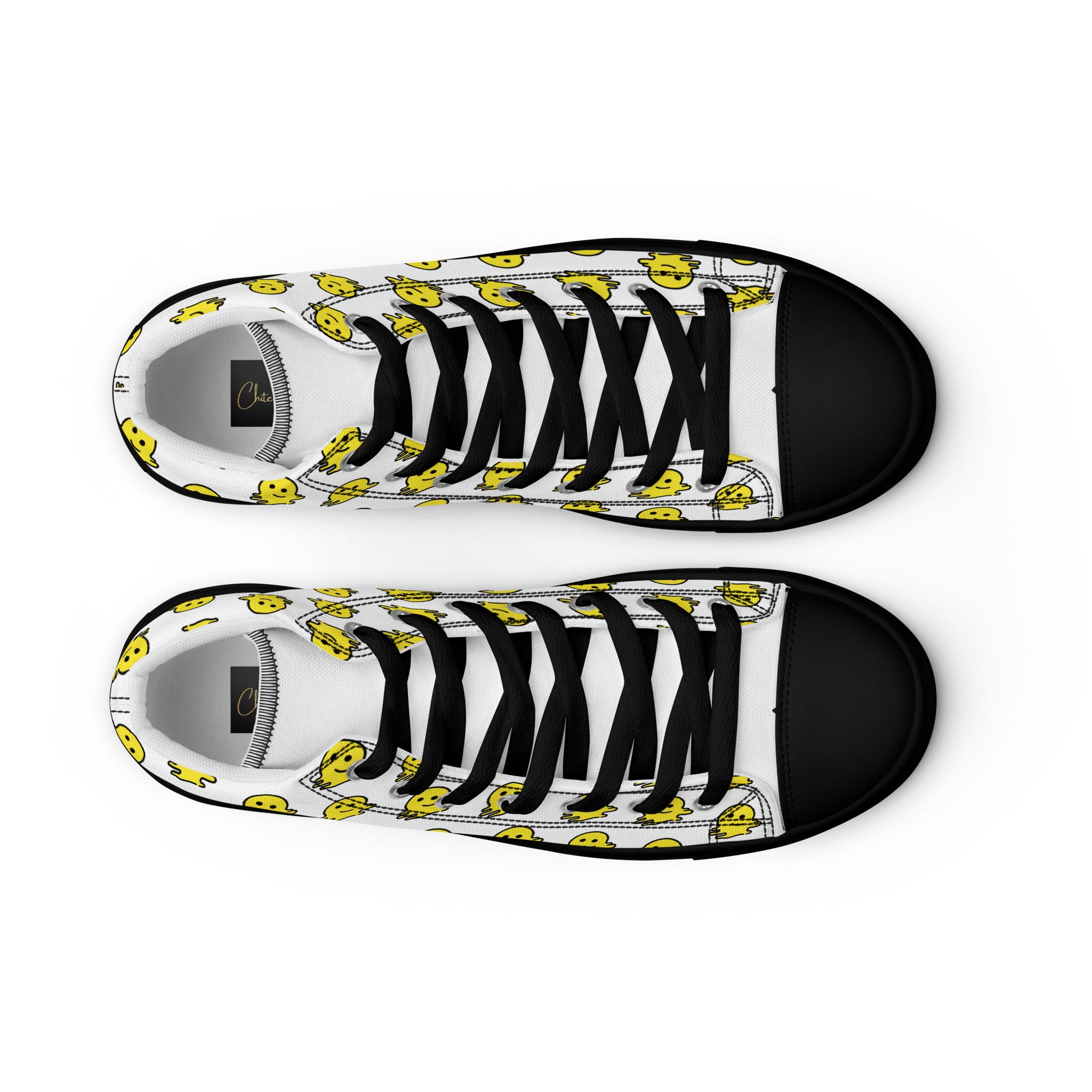 Chitelli's Melting Face Emoji Men's High Top Sneakers