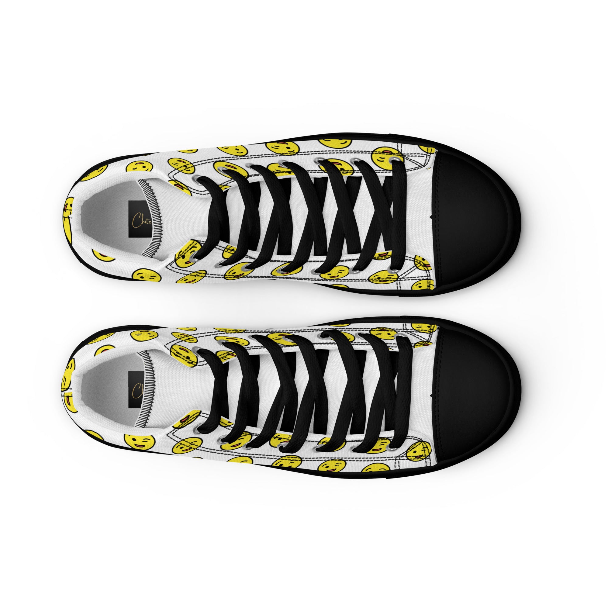 Chitelli's Winking Face Emoji Men's High Top Sneakers