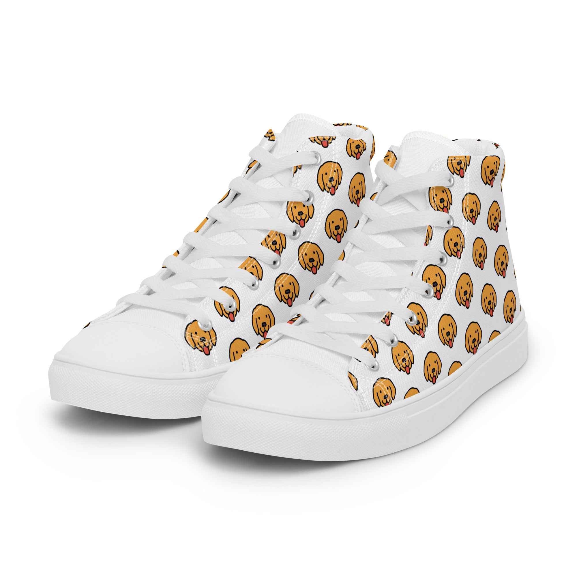 Chitelli's Happy Dog Emoji Men's High Top Sneakers