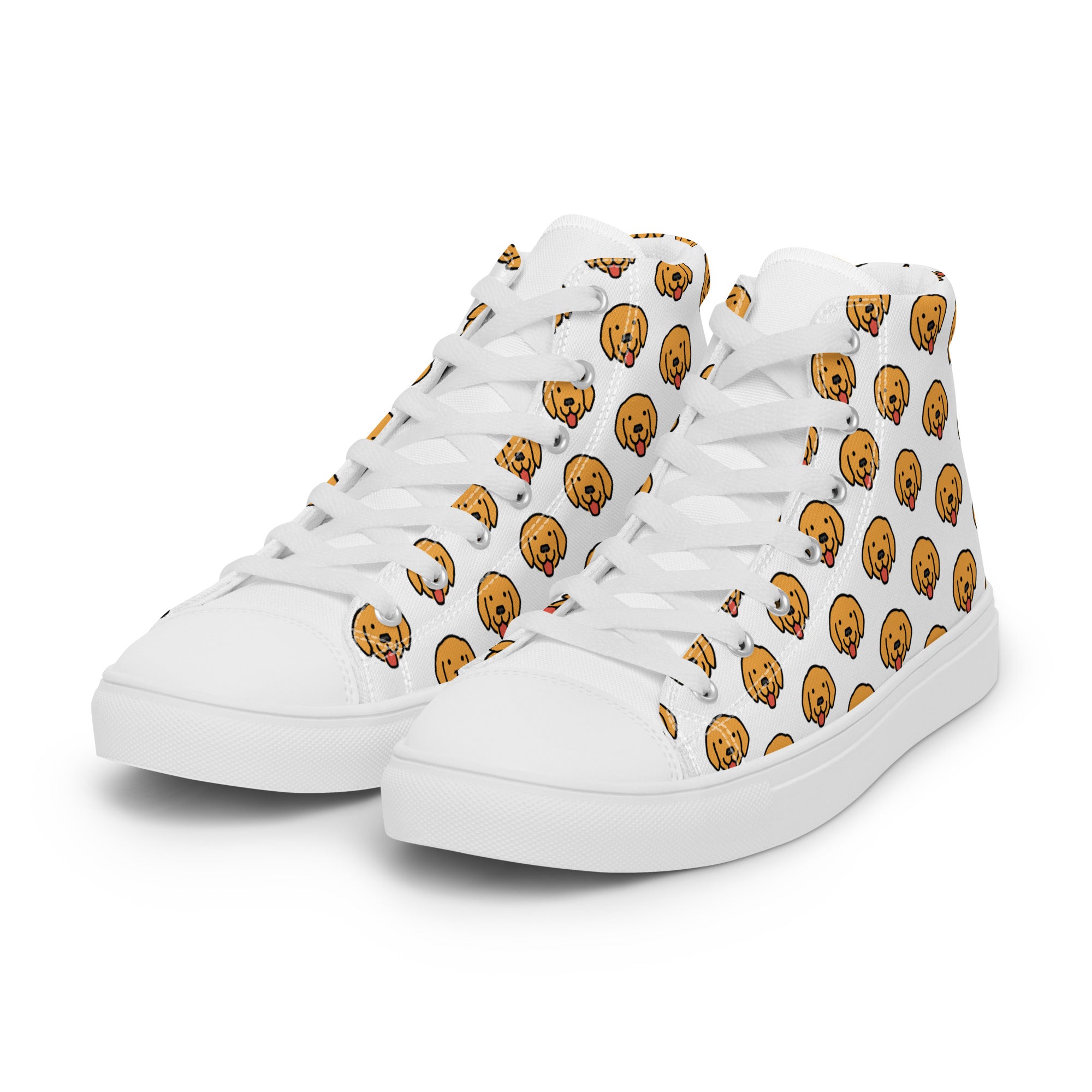 Chitelli's Happy Dog Emoji Men's High Top Sneakers