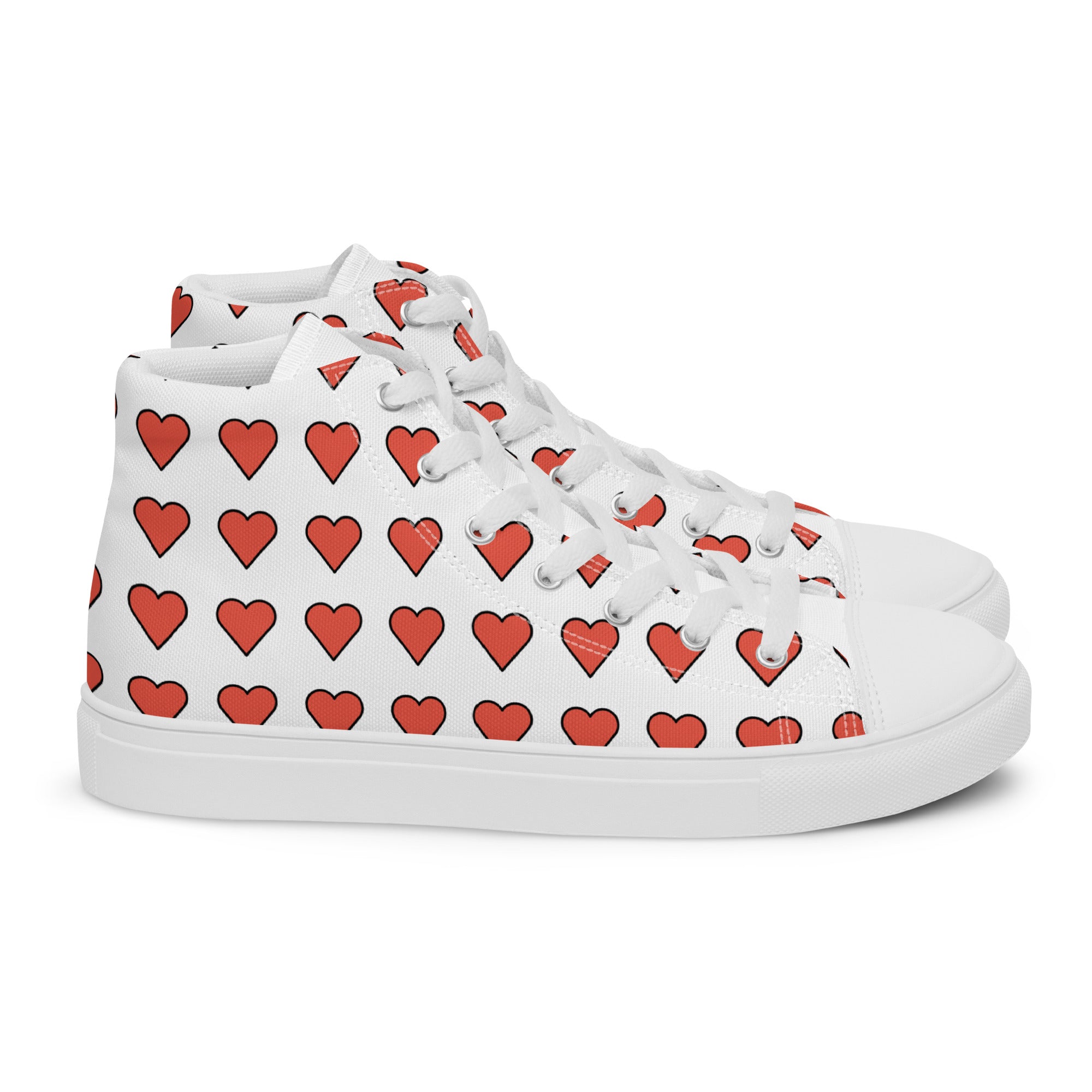 Chitelli's Heart Emoji Men's High Top Sneakers