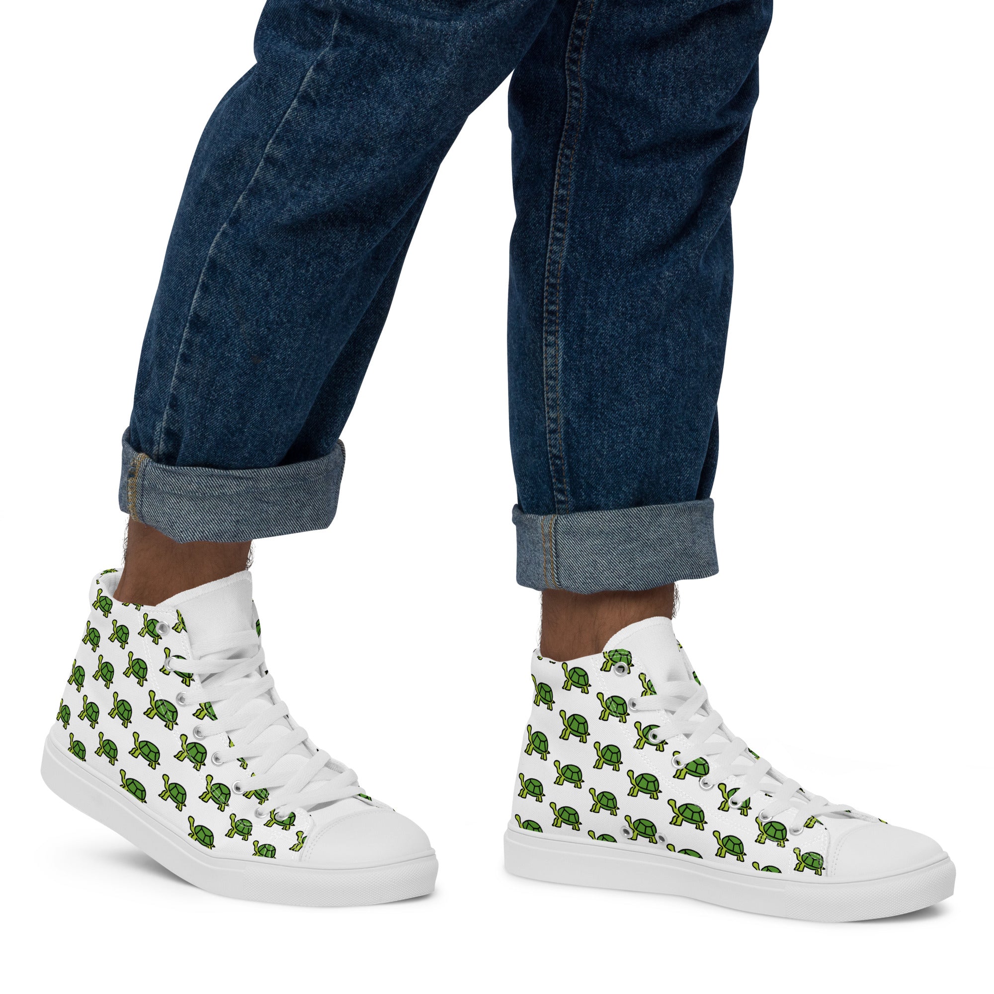 Chitelli's Turtle Emoji Men's High Top Sneakers
