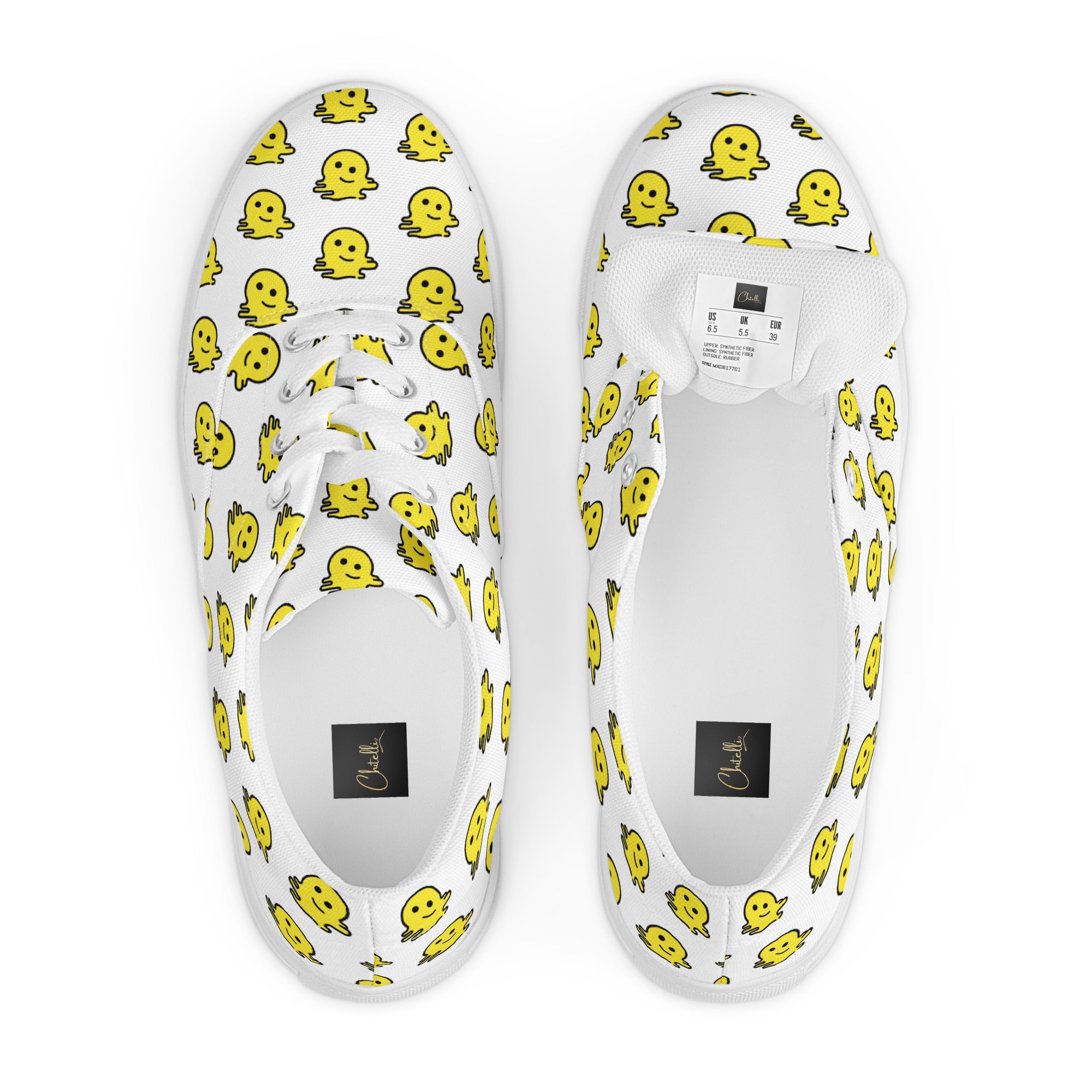 Chitelli's Melting Face Emoji Men's Canvas Shoes