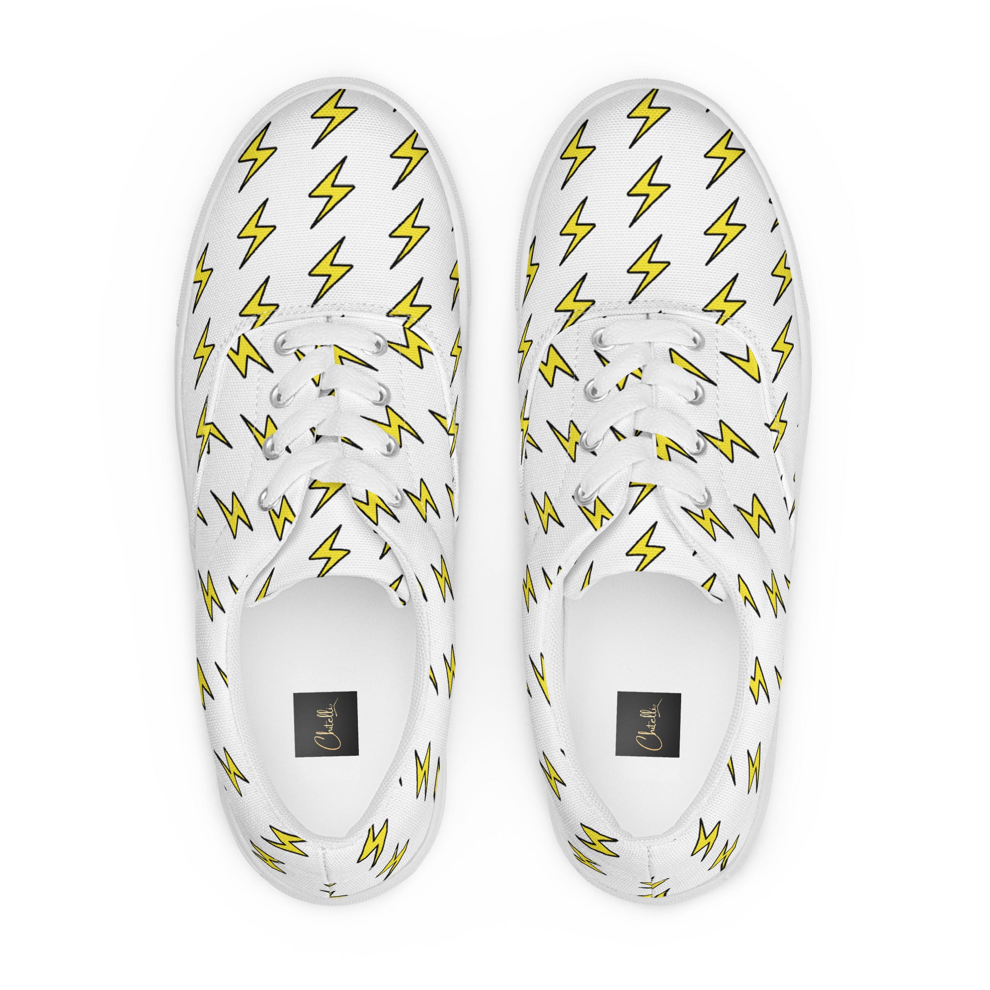 Chitelli's Lightning Emoji Men's Canvas Shoes