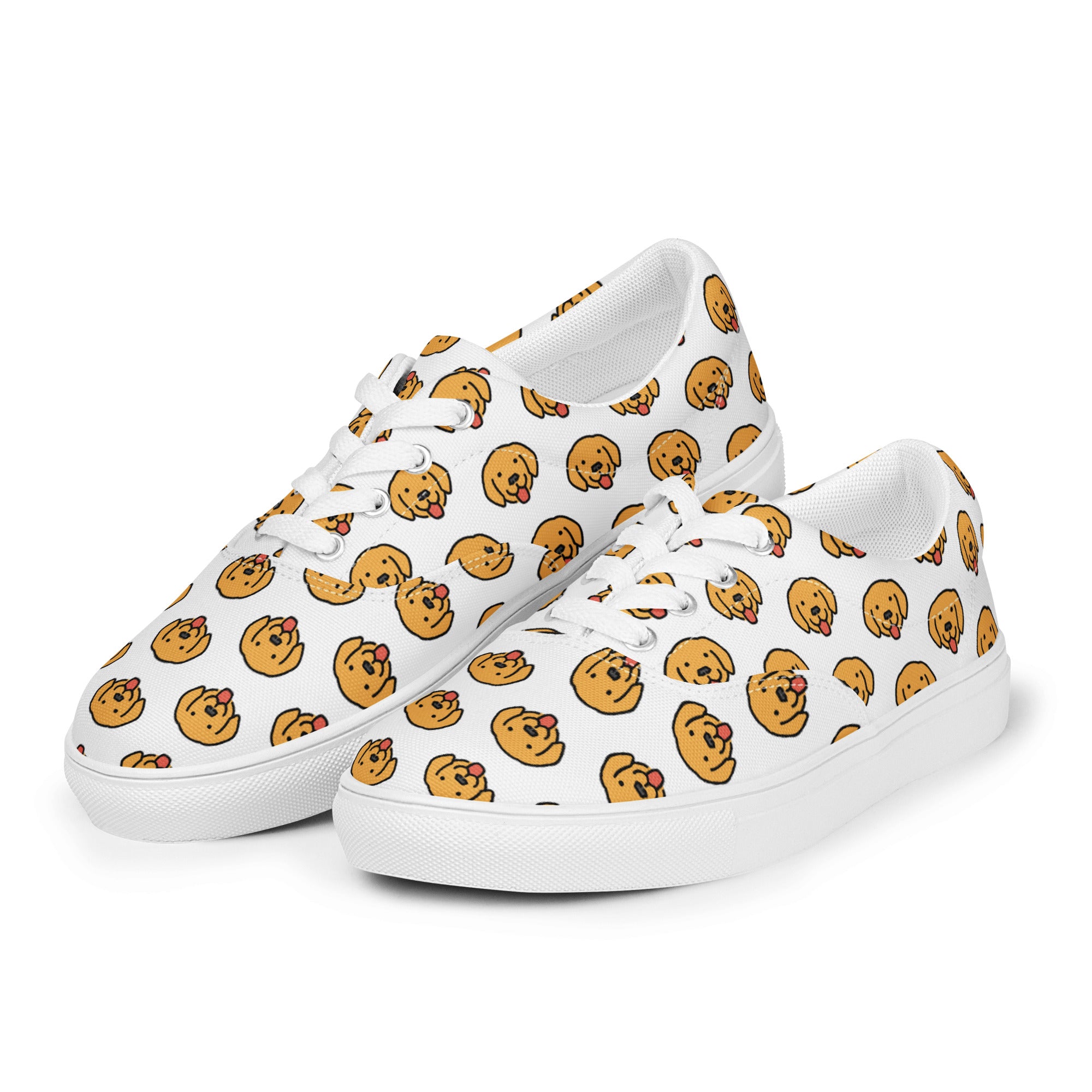 Chitelli's Happy Dog Emoji Men's Canvas Shoes