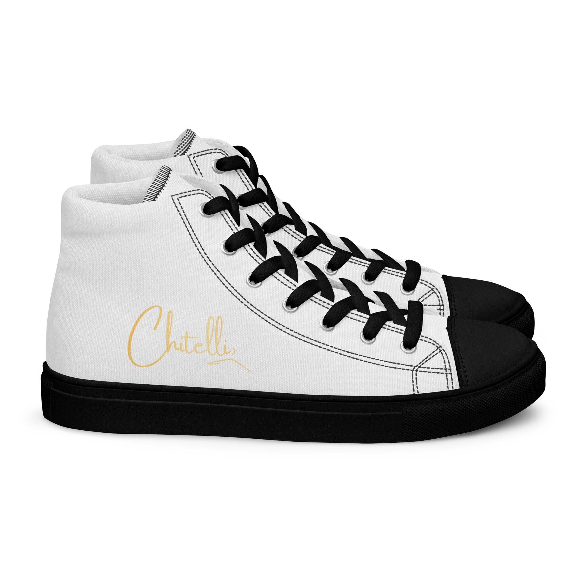 Chitelli's Clean White Women's High Top Sneakers