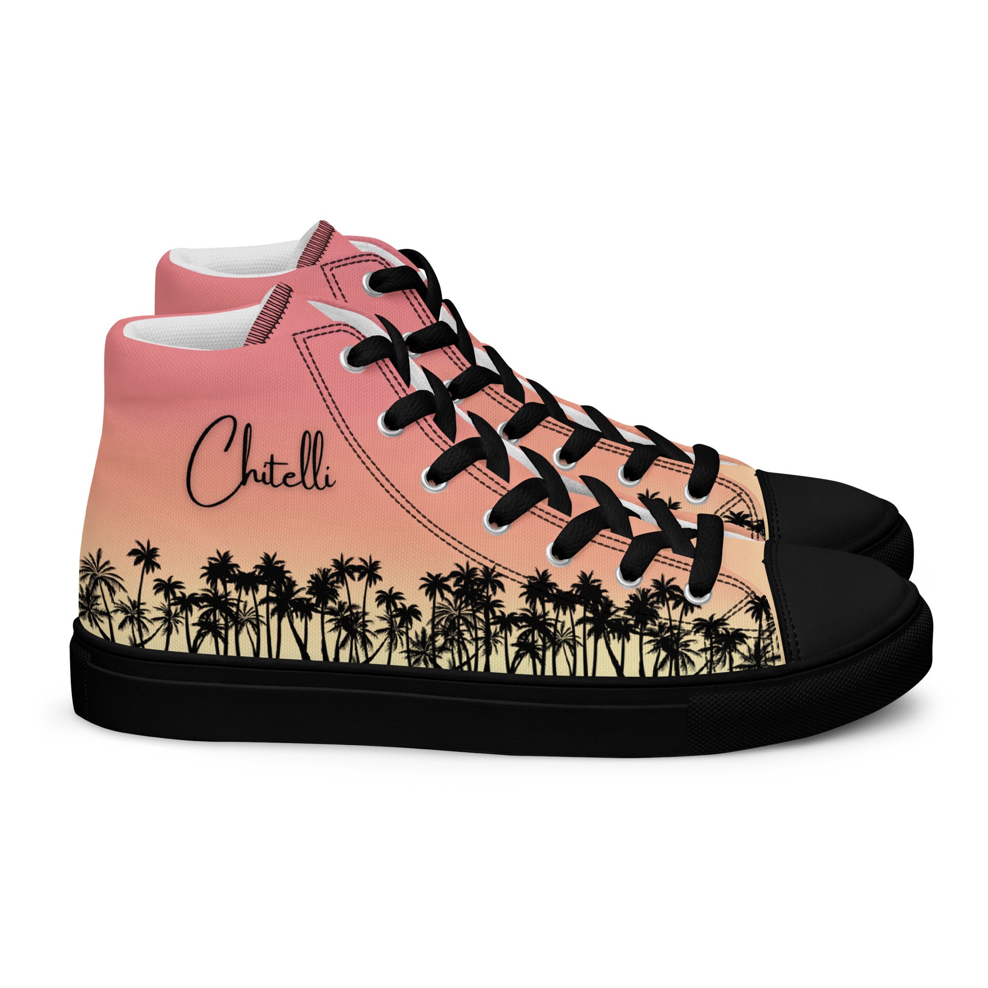 Chitelli's Palm Tree Skyline Women's High Top Shoes