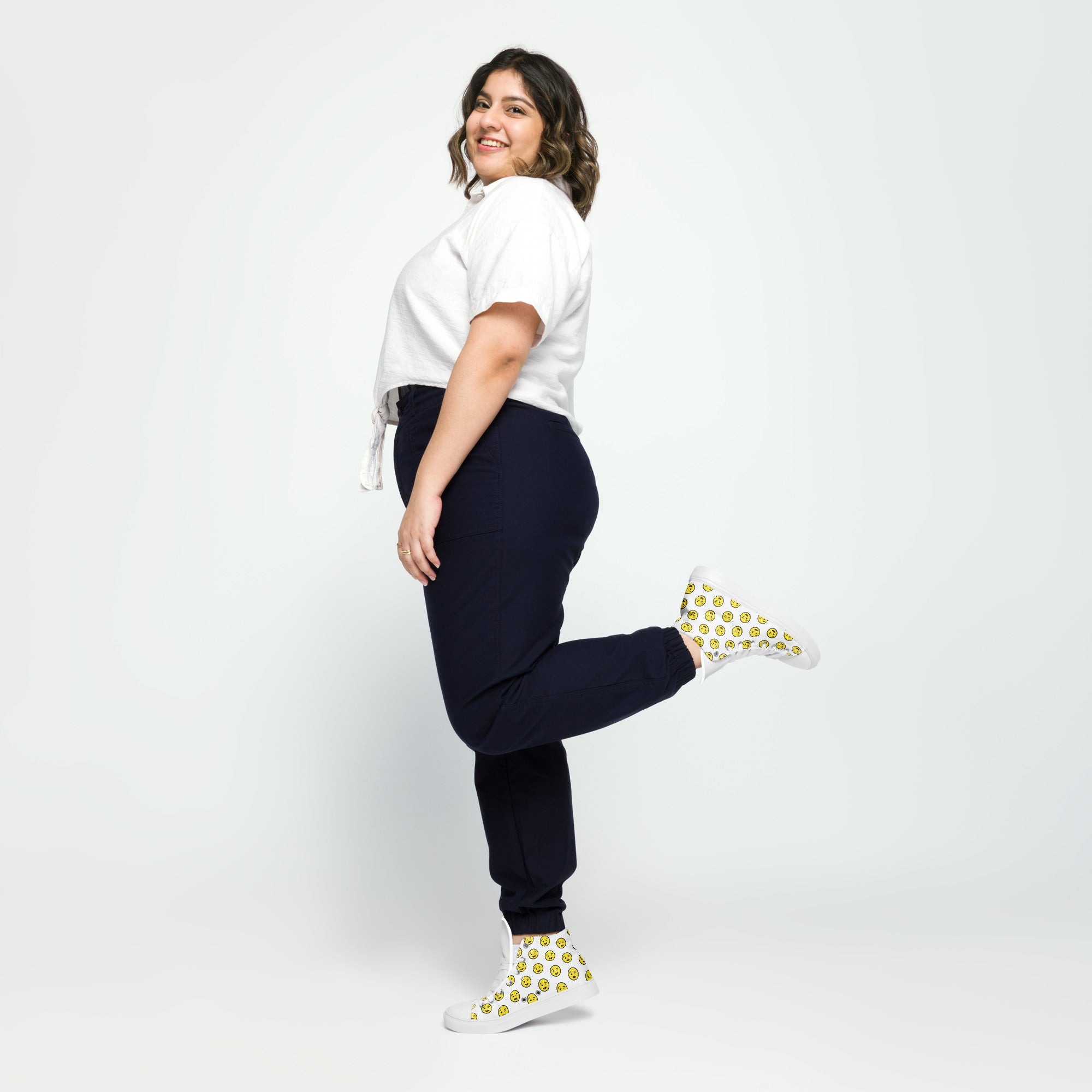 Chitelli's Winking Face Emoji Women's High Top Sneakers