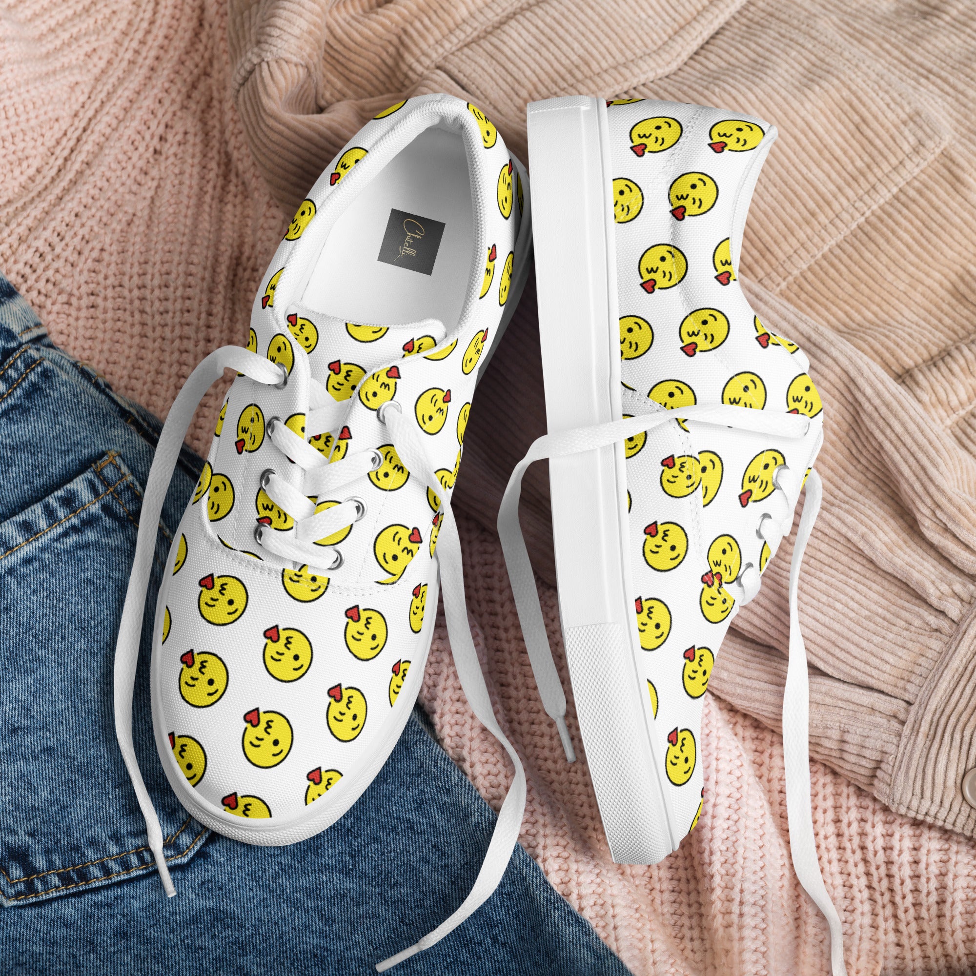 Chitelli's Blowing Kiss Emoji Women's High Top Sneakers